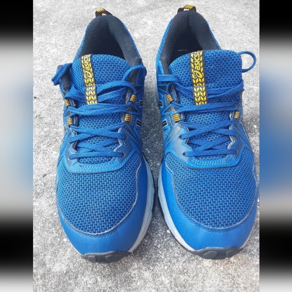 ASICS Gel Venture 8 blue and yellow  mens size 8 - Picture 5 of 8